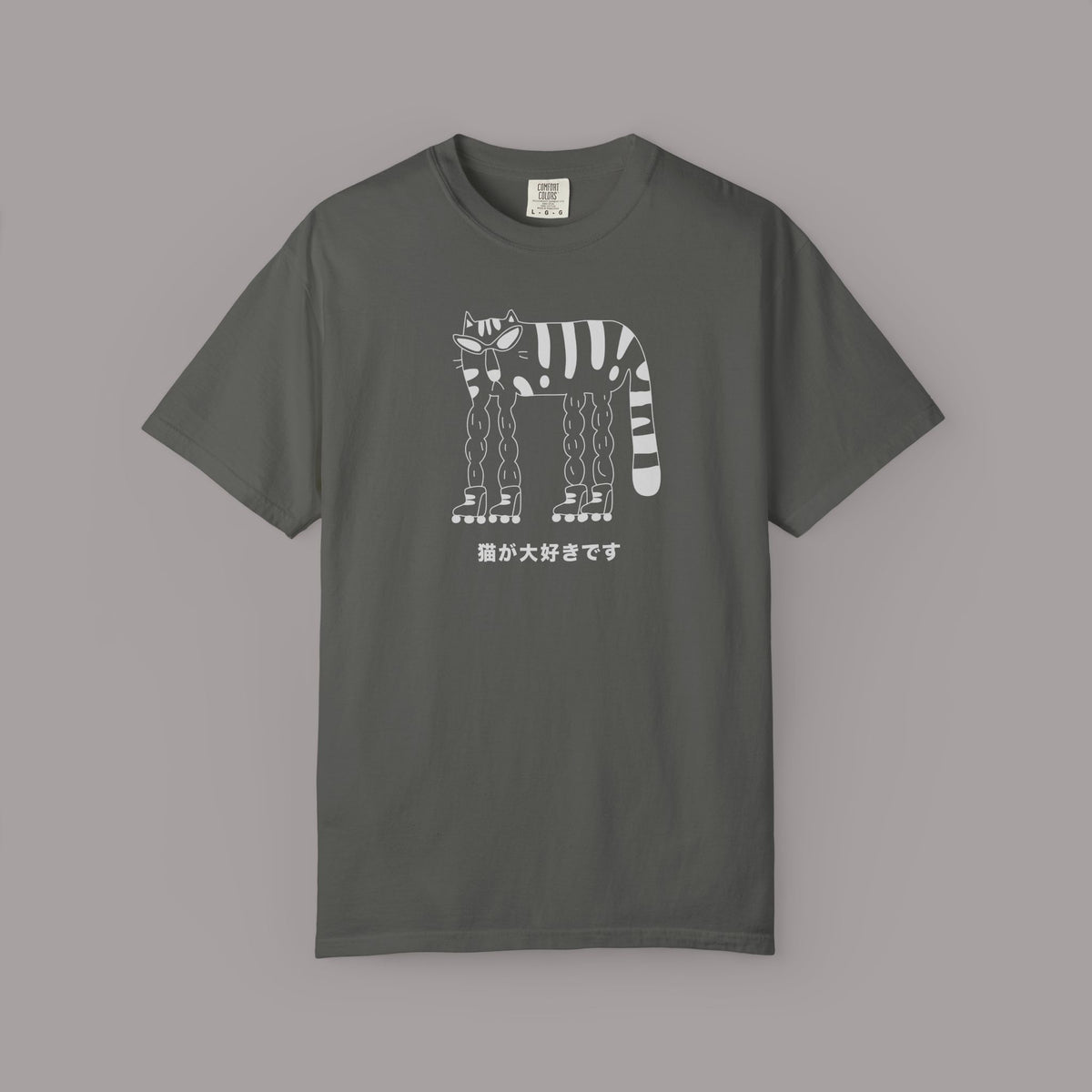 Japanese 'I Love Cats' Graphic Tee