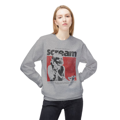 Scream Vintage Horror Sweatshirt — Retro Distressed Graphic Crewneck