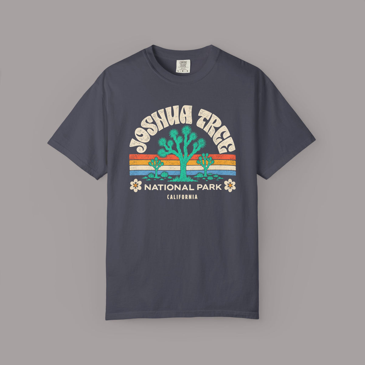 Joshua Tree National Park Graphic T-shirt | Retro Desert Sunset Design