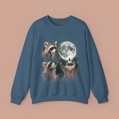 Vintage Three Raccoons Moon Retro Sweatshirt