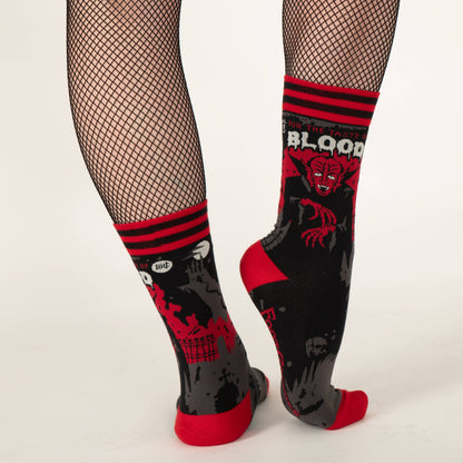 FootClothes LLC - Dracula's Bloodlust Crew Socks