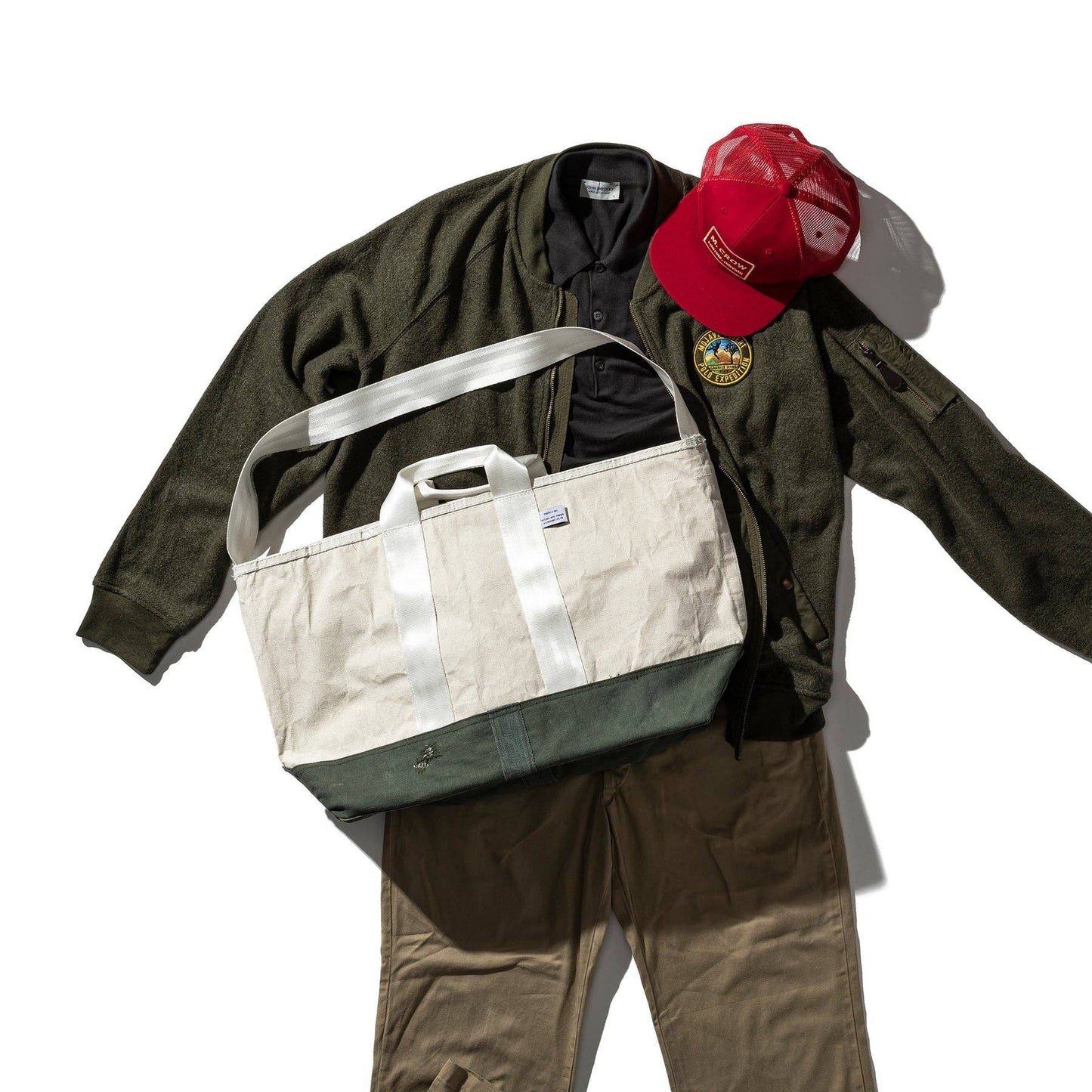 Puebco - Laminated Fabric X Vintage Fabric Bag