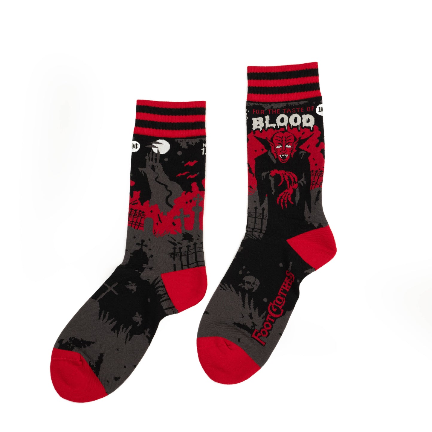 FootClothes LLC - Dracula's Bloodlust Crew Socks