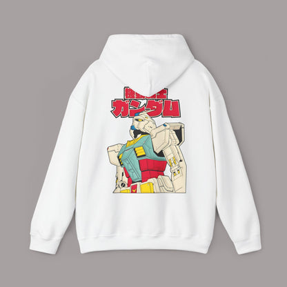 Gundam Vintage Mecha Hoodie — Retro Japanese Robot Graphic Sweatshirt
