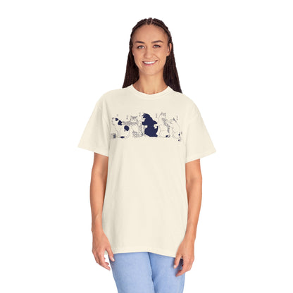 Japanese Vintage Bathing Cats Graphic Tee