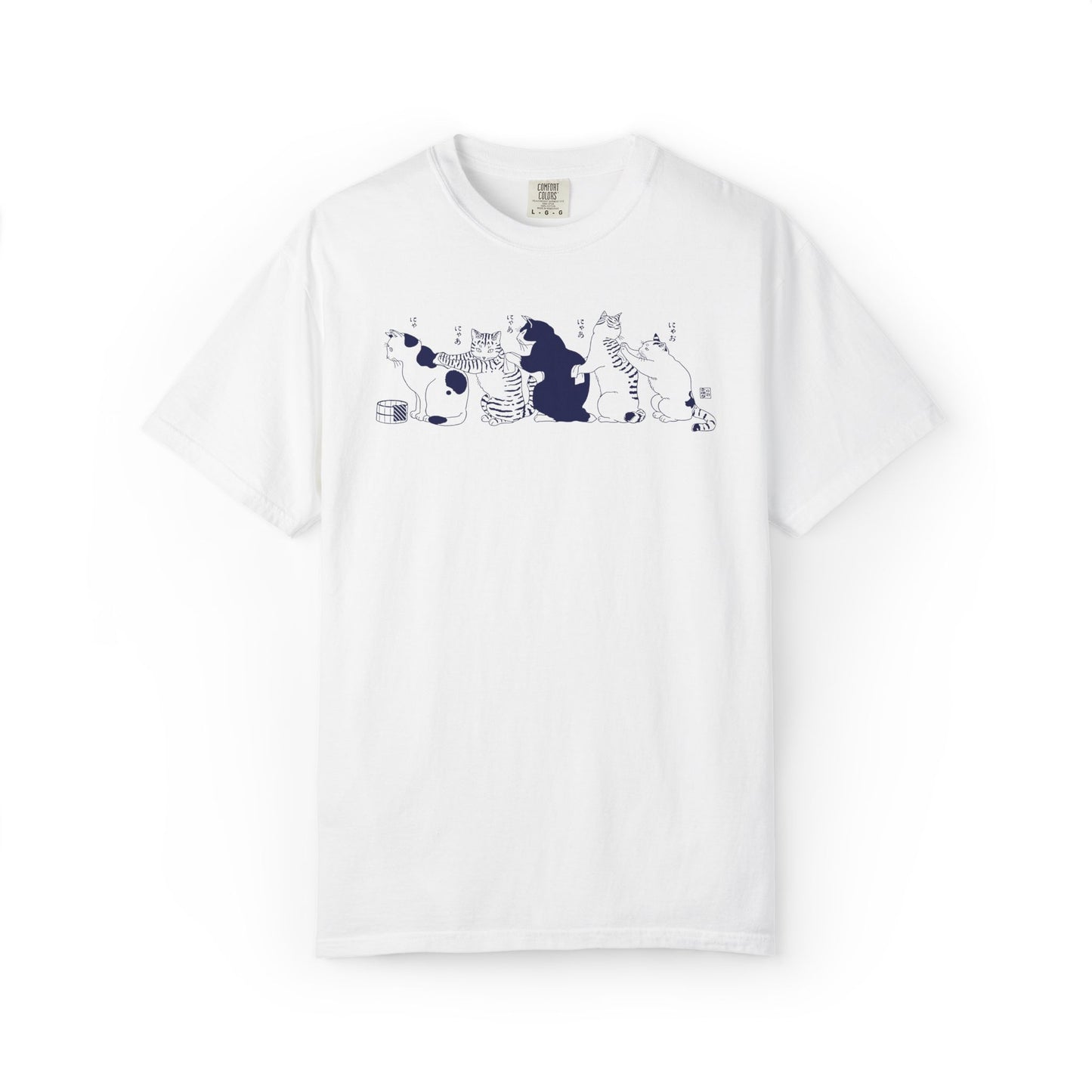 Japanese Vintage Bathing Cats Graphic Tee