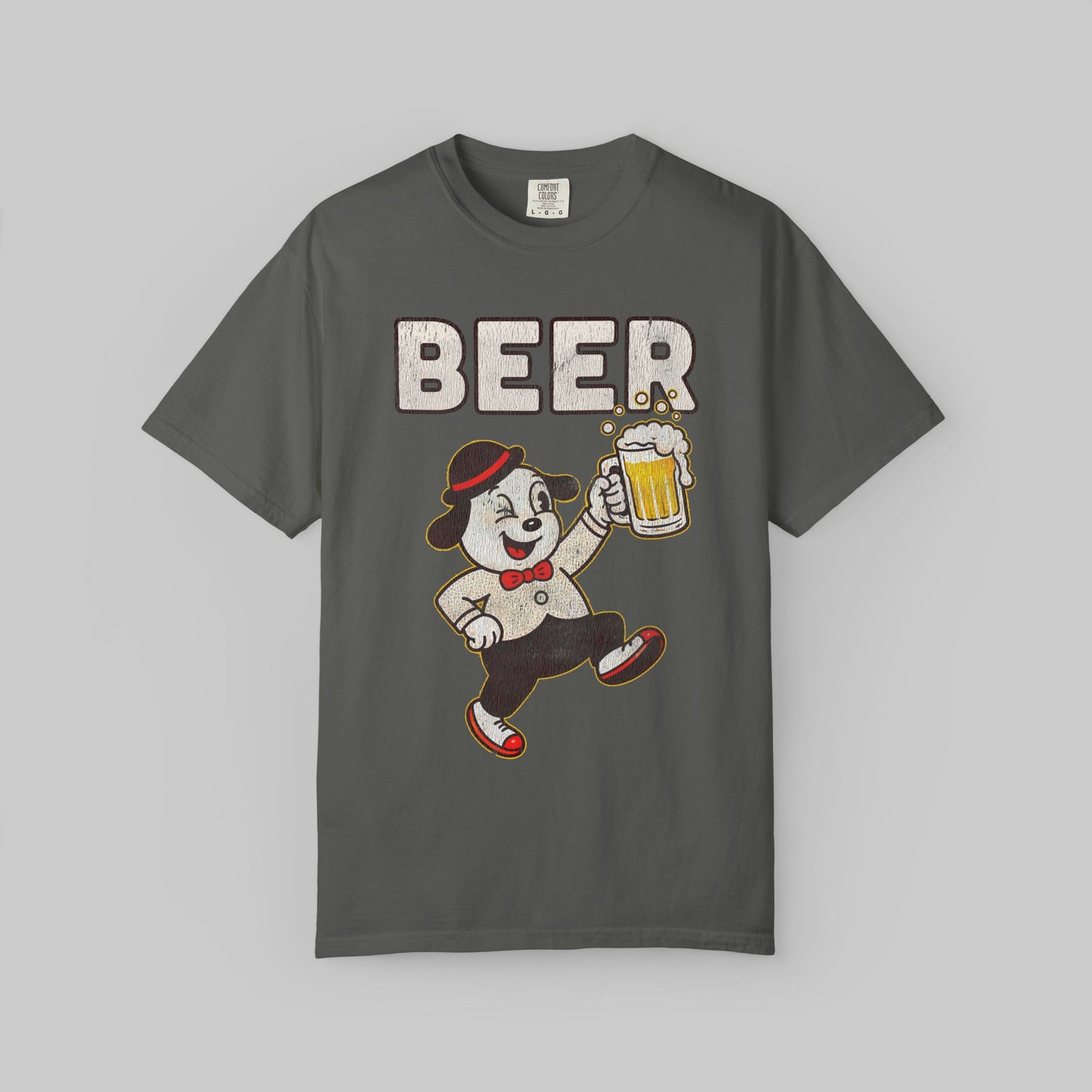 Retro Beer Mascot Vintage Graphic T-Shirt