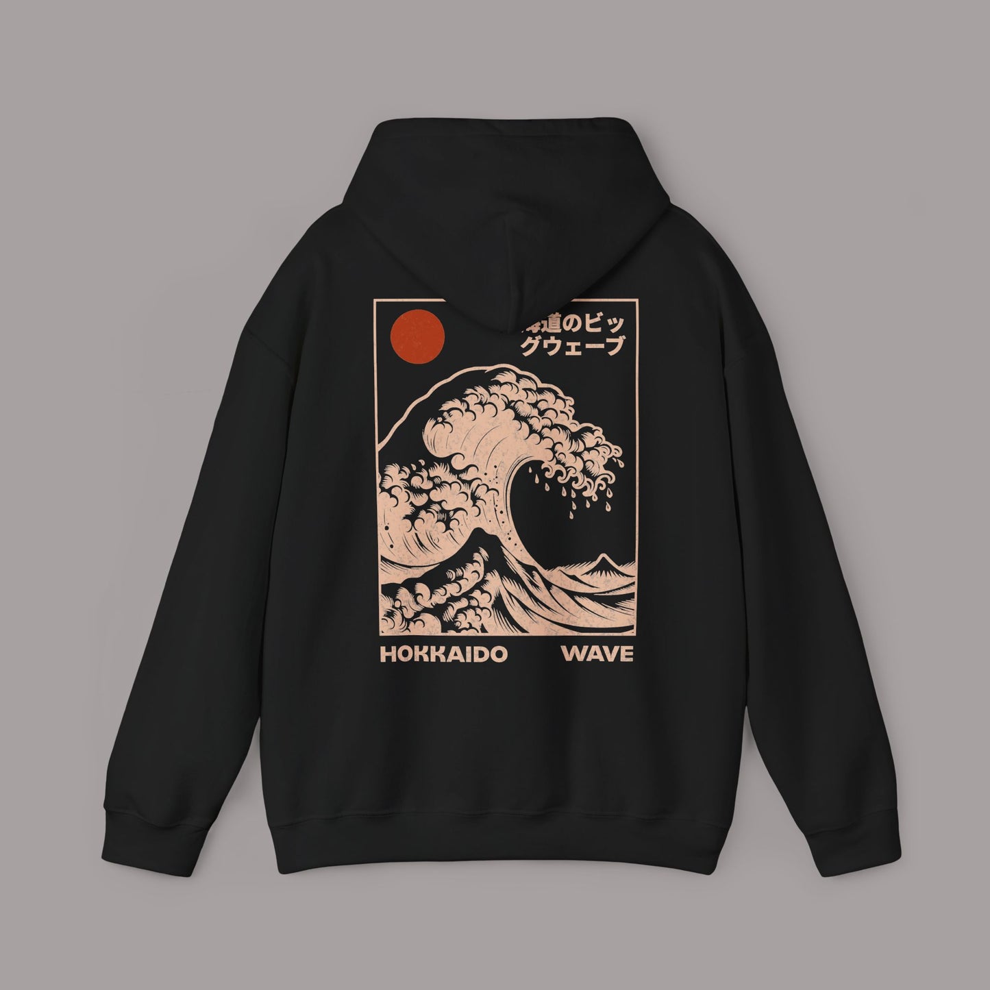 Hokkaido Wave Retro Japanese Hoodie