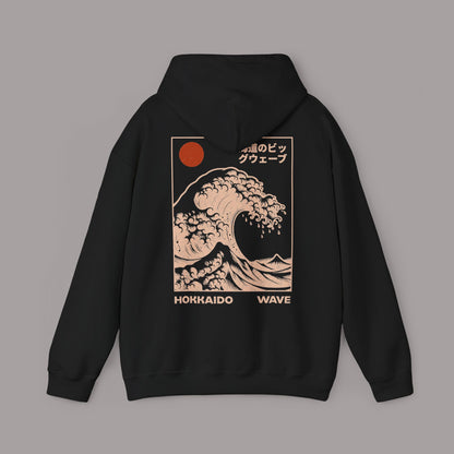 Hokkaido Wave Retro Japanese Hoodie
