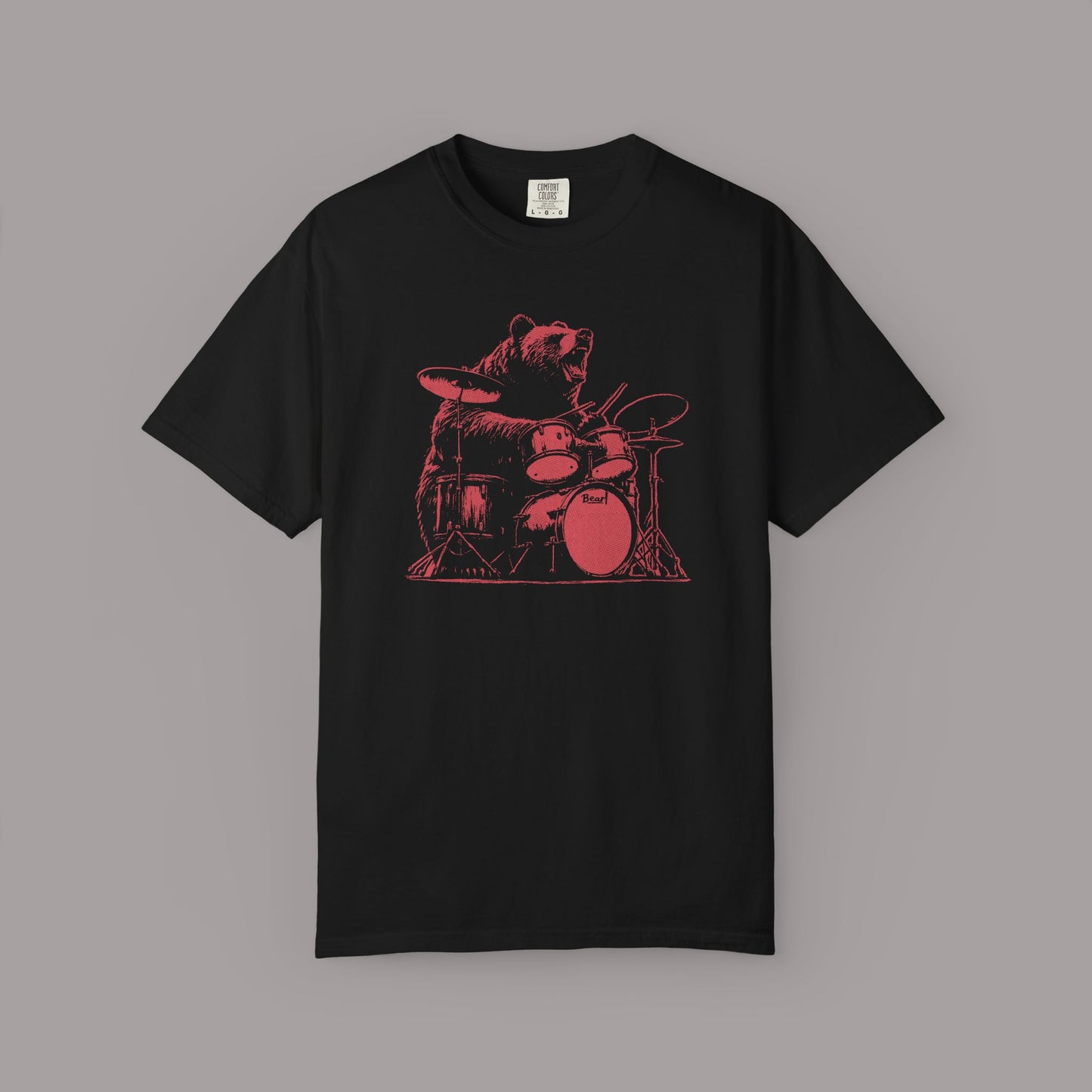 Drumming Bear Graphic T-Shirt