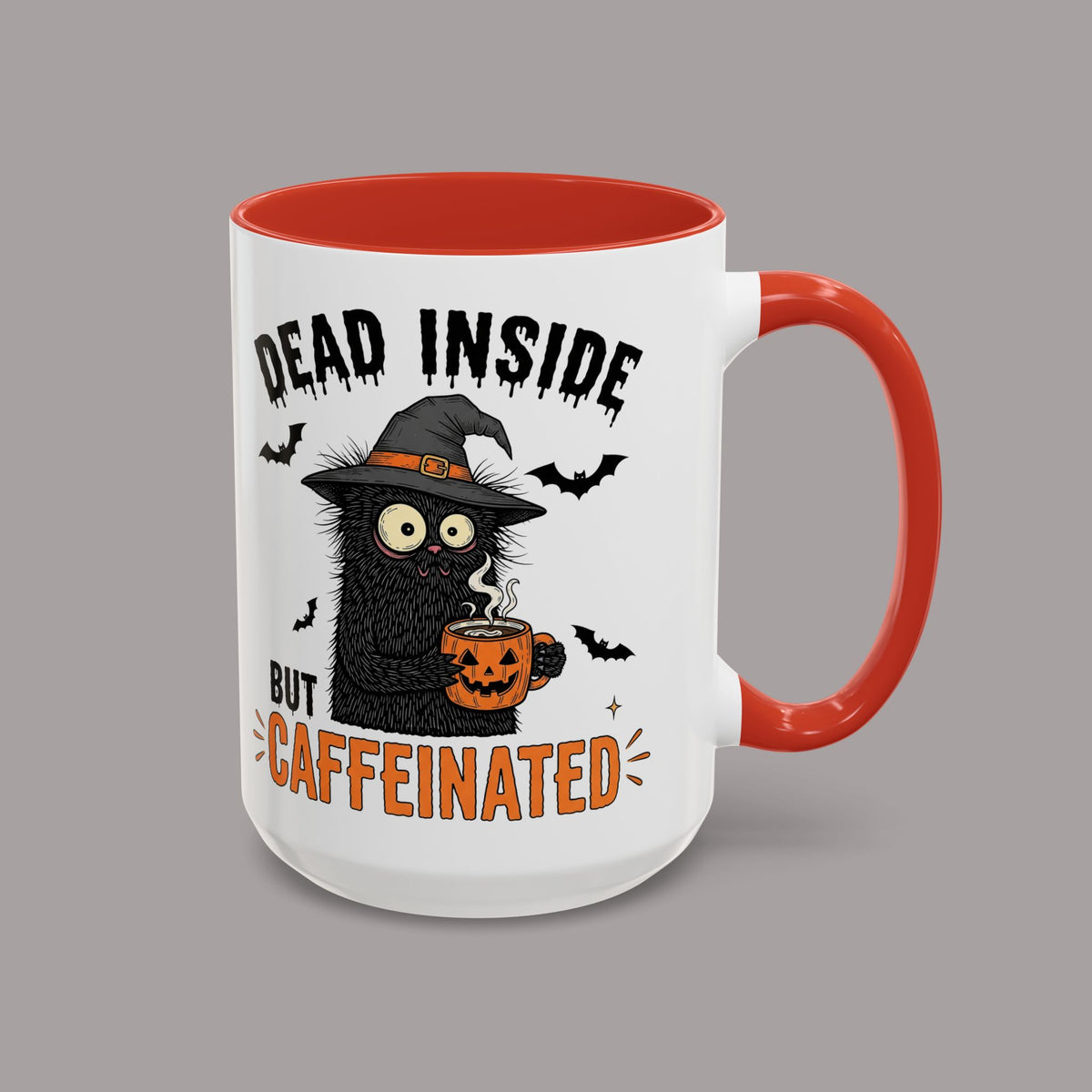 Dead Inside But Caffeinated Halloween Coffee Mug