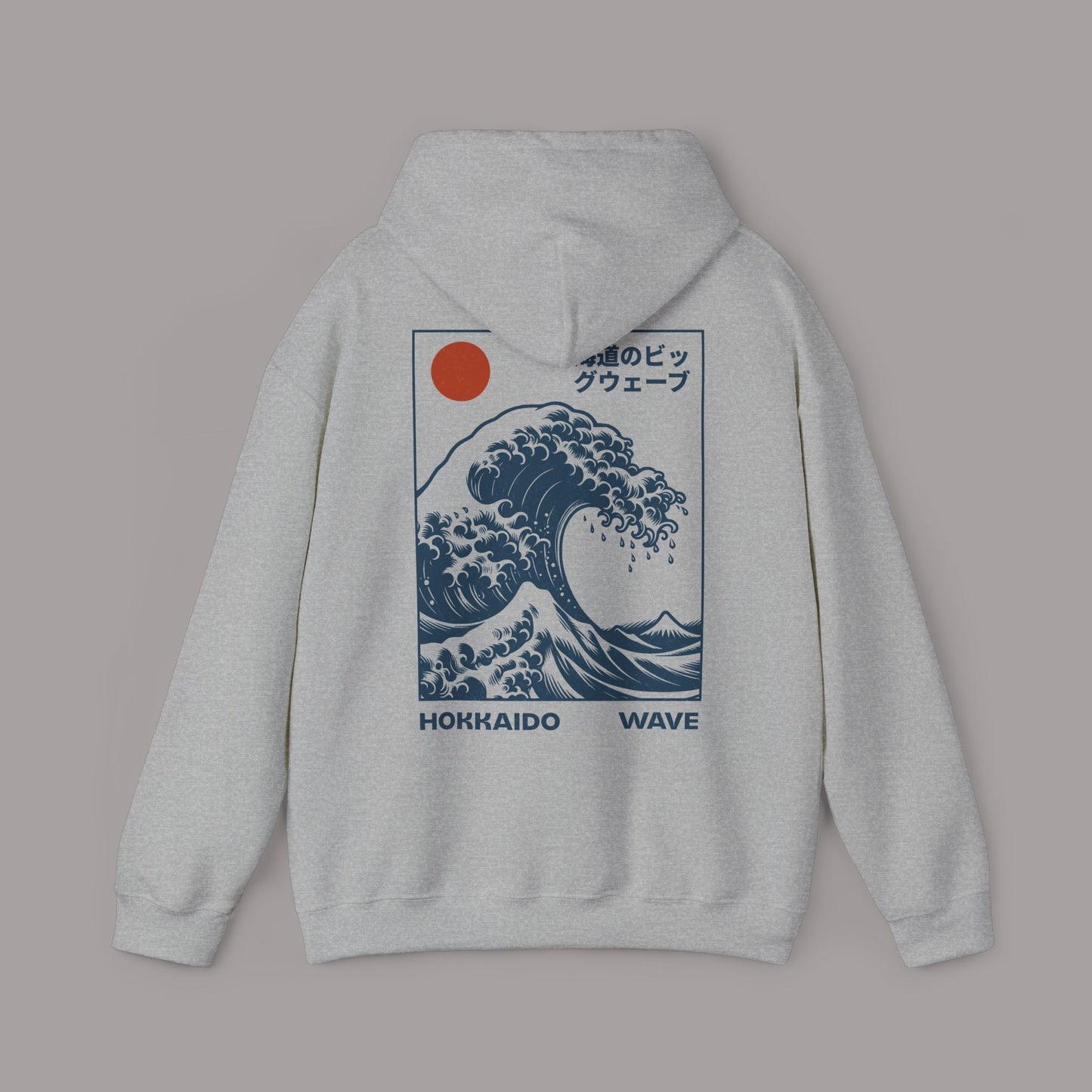 Hokkaido Wave Retro Japanese Hoodie