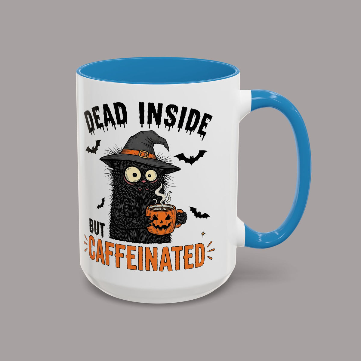 Dead Inside But Caffeinated Halloween Coffee Mug