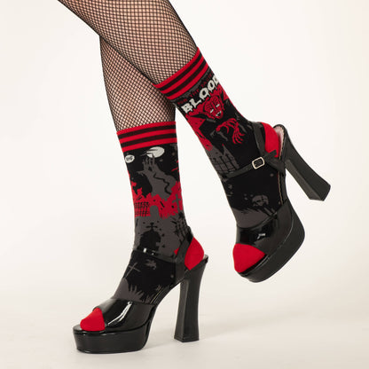 FootClothes LLC - Dracula's Bloodlust Crew Socks
