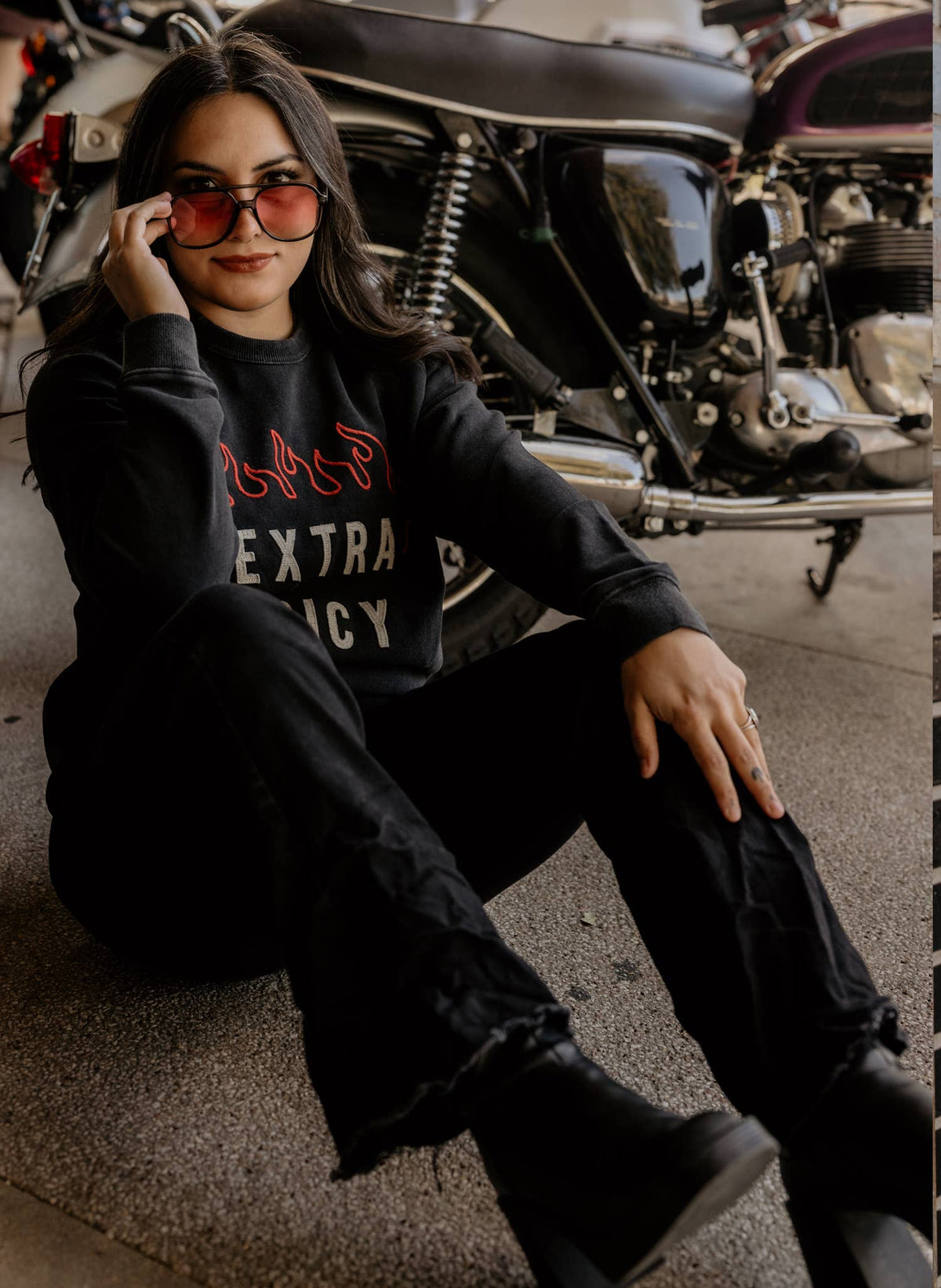 Pyknic - Extra Spicy Chainstitch & Felt Crewneck Sweatshirt