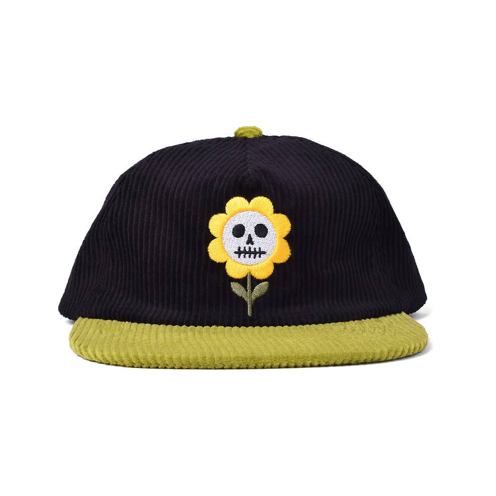 The Park After Dark - Pushing Up Daisies Hat 2 - Corduroy, Flat Brim