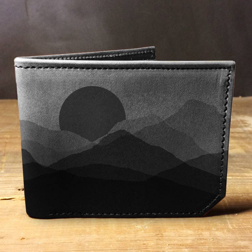 backerton - Faded Mountains - Printmaker Leather Wallet