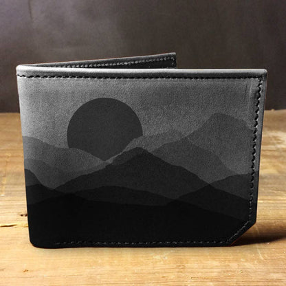 backerton - Faded Mountains - Printmaker Leather Wallet