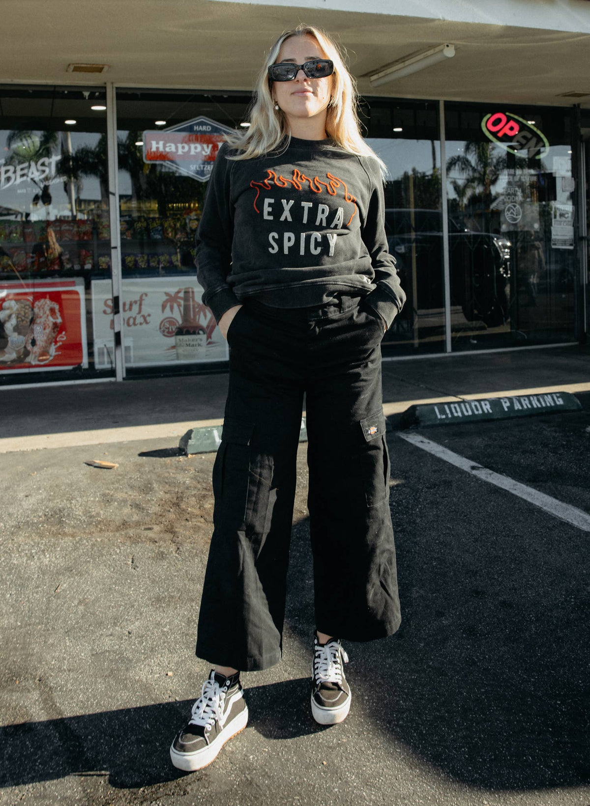 Pyknic - Extra Spicy Chainstitch & Felt Crewneck Sweatshirt