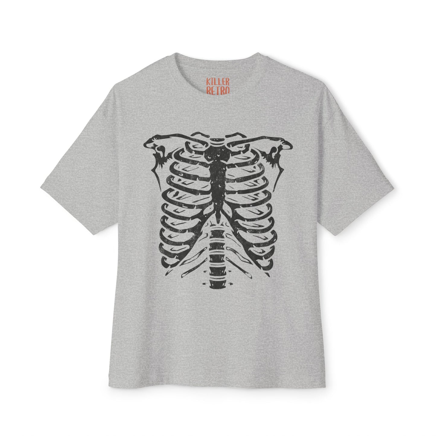 Skeleton Ribcage Oversized Graphic T-Shirt