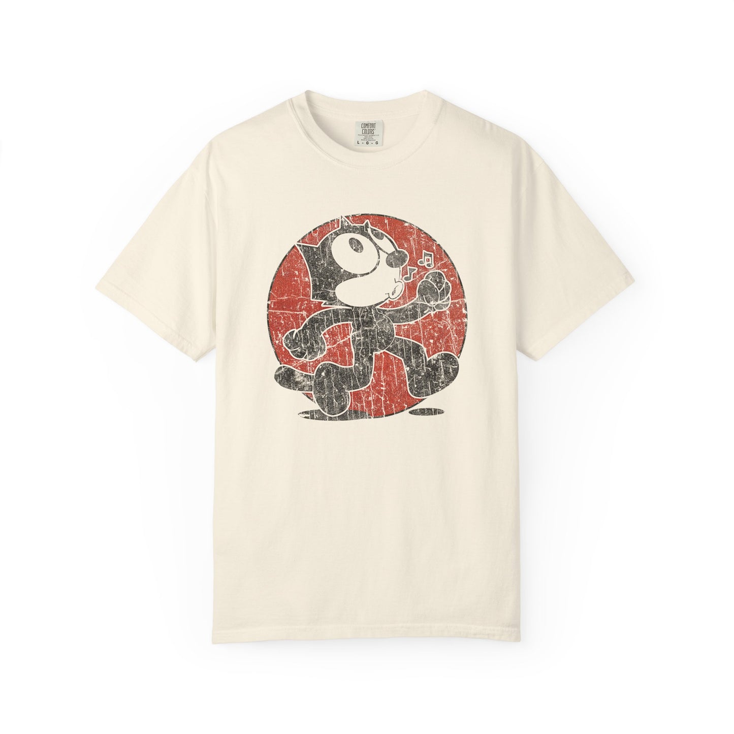 Vintage Felix-Style Cartoon Garment Dyed T-shirt