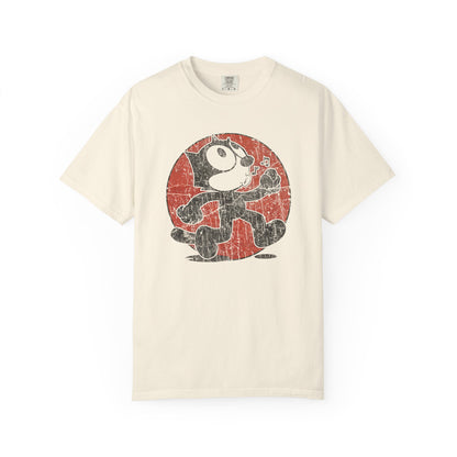 Vintage Felix-Style Cartoon Garment Dyed T-shirt