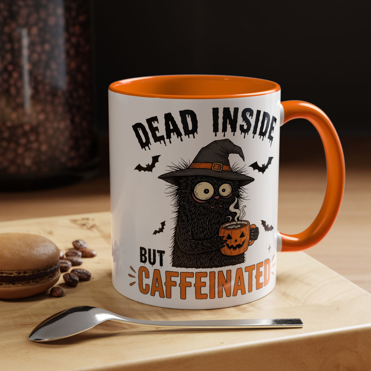 Dead Inside But Caffeinated Halloween Coffee Mug