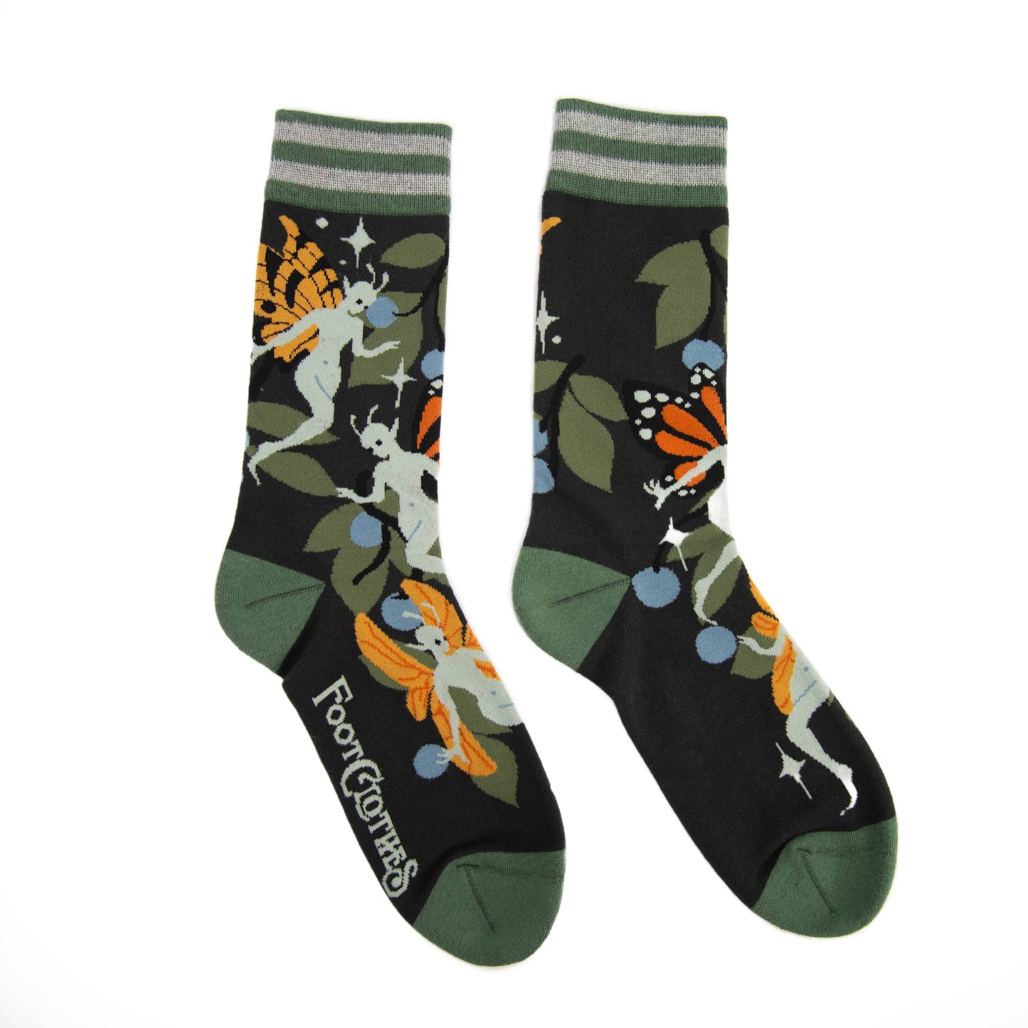 FootClothes LLC - Fanciful Fairies Crew Socks