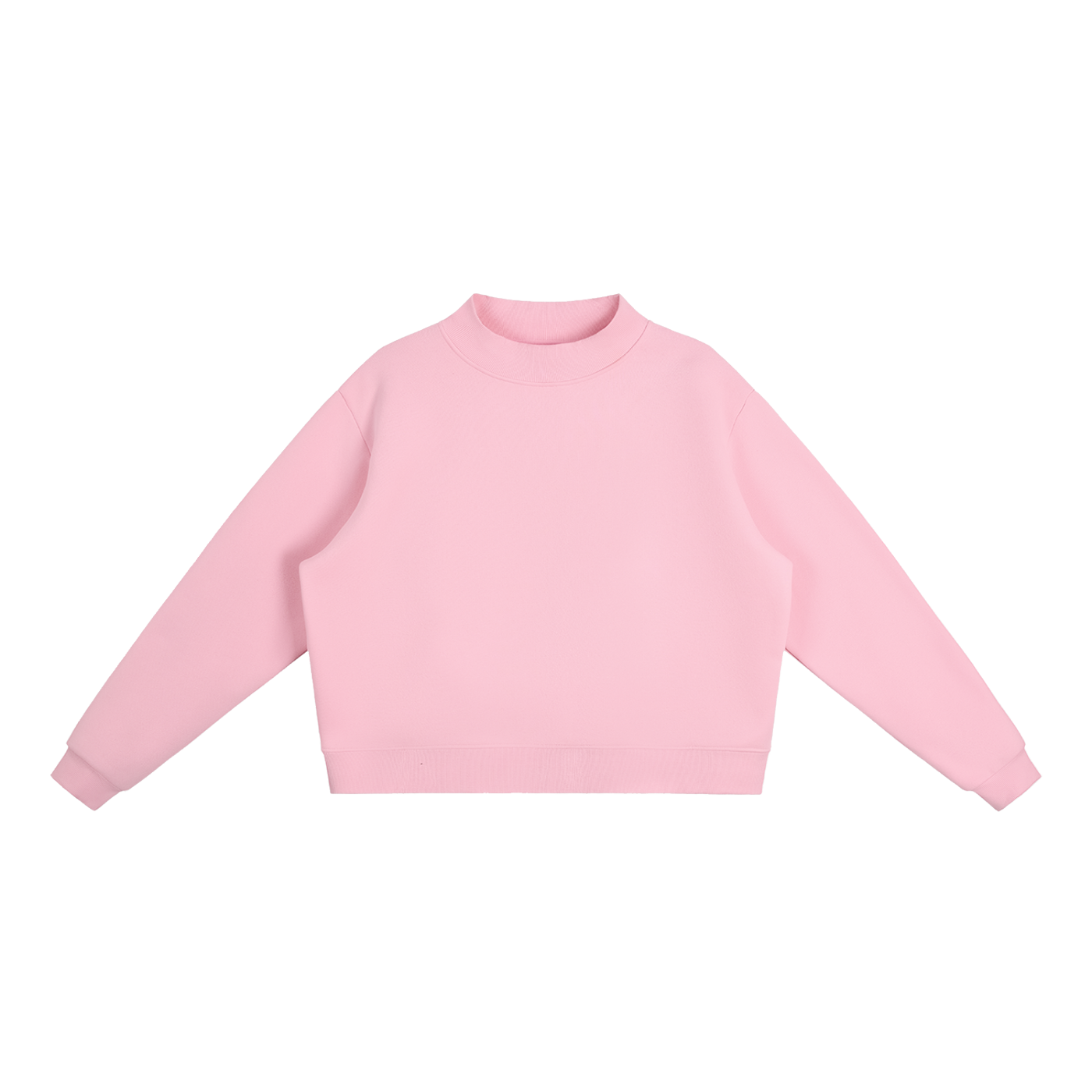 Essential Mock-Neck Crew Fleece Sweatshirt for Women