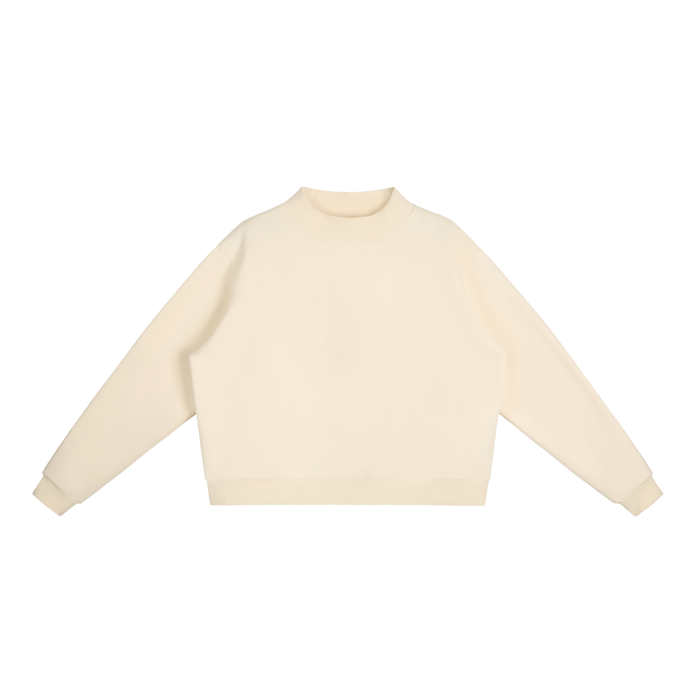 Essential Mock-Neck Crew Fleece Sweatshirt for Women