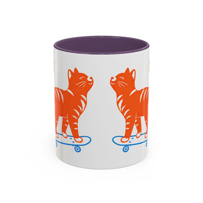 Skateboarding Cat Coffee Mug