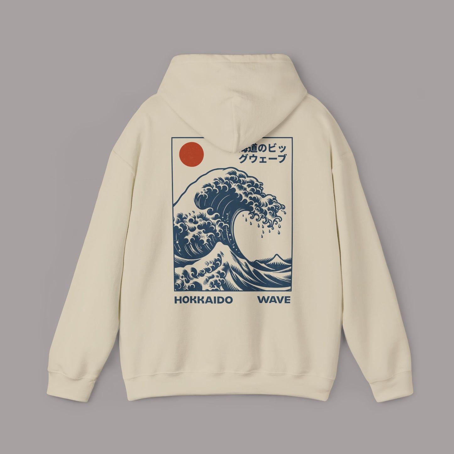 Hokkaido Wave Retro Japanese Hoodie
