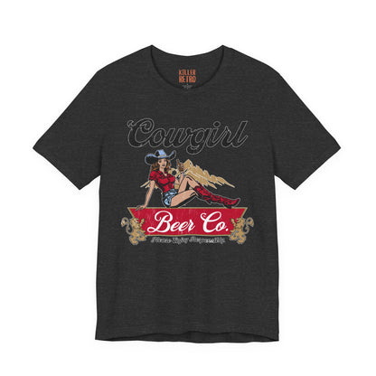Cowgirl Beer Co. Tee — Retro Western Pinup Graphic T-Shirt