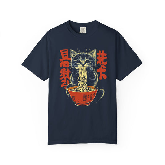 Cute Cat Noodle T-Shirt | Fun Graphic Tee for Cat Lovers
