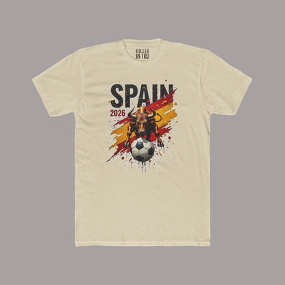 Spain 2026 Soccer Tee – Bull & Ball Spanish Flag Football T‑Shirt