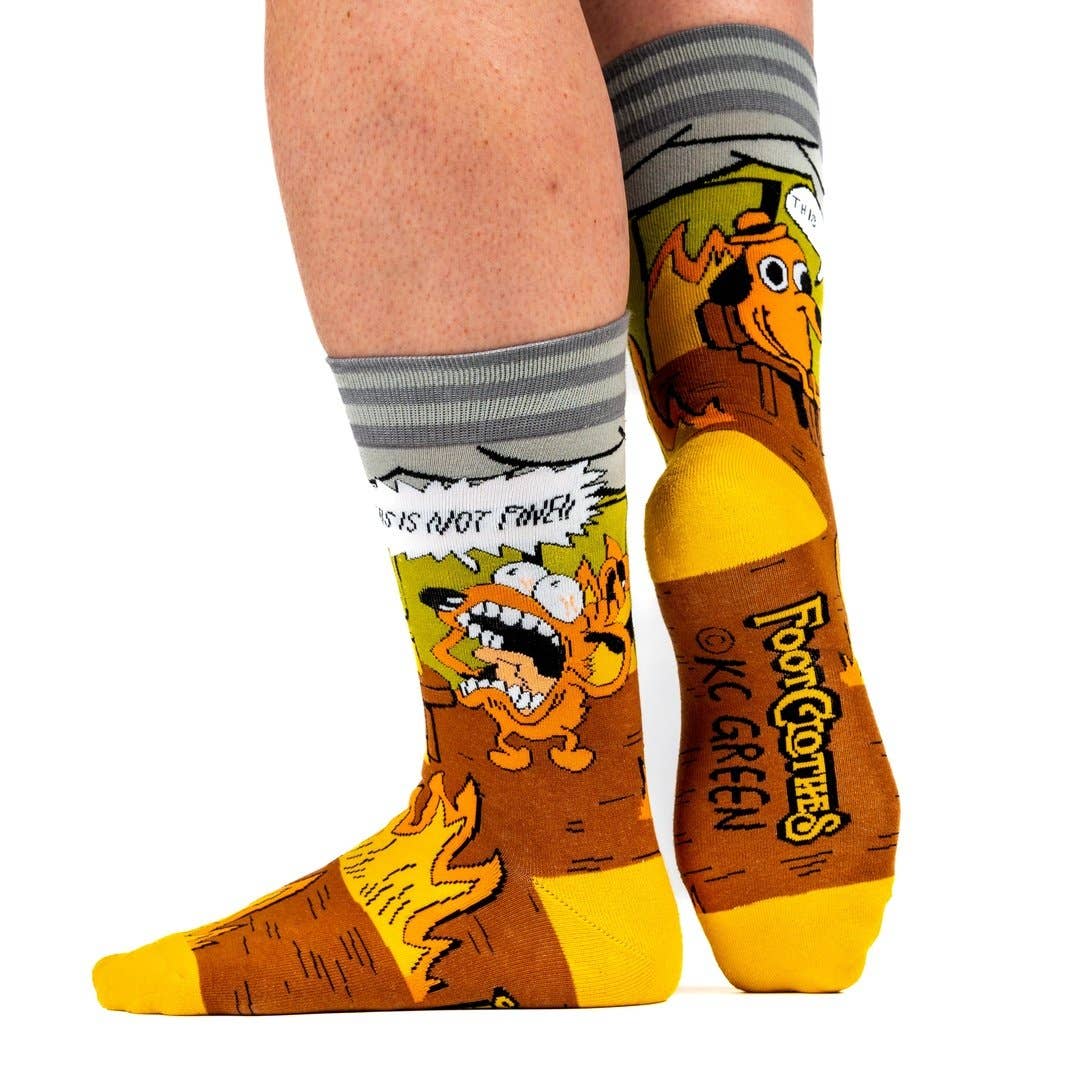 FootClothes LLC - This is Fine. Also, Not Fine. Crew Socks