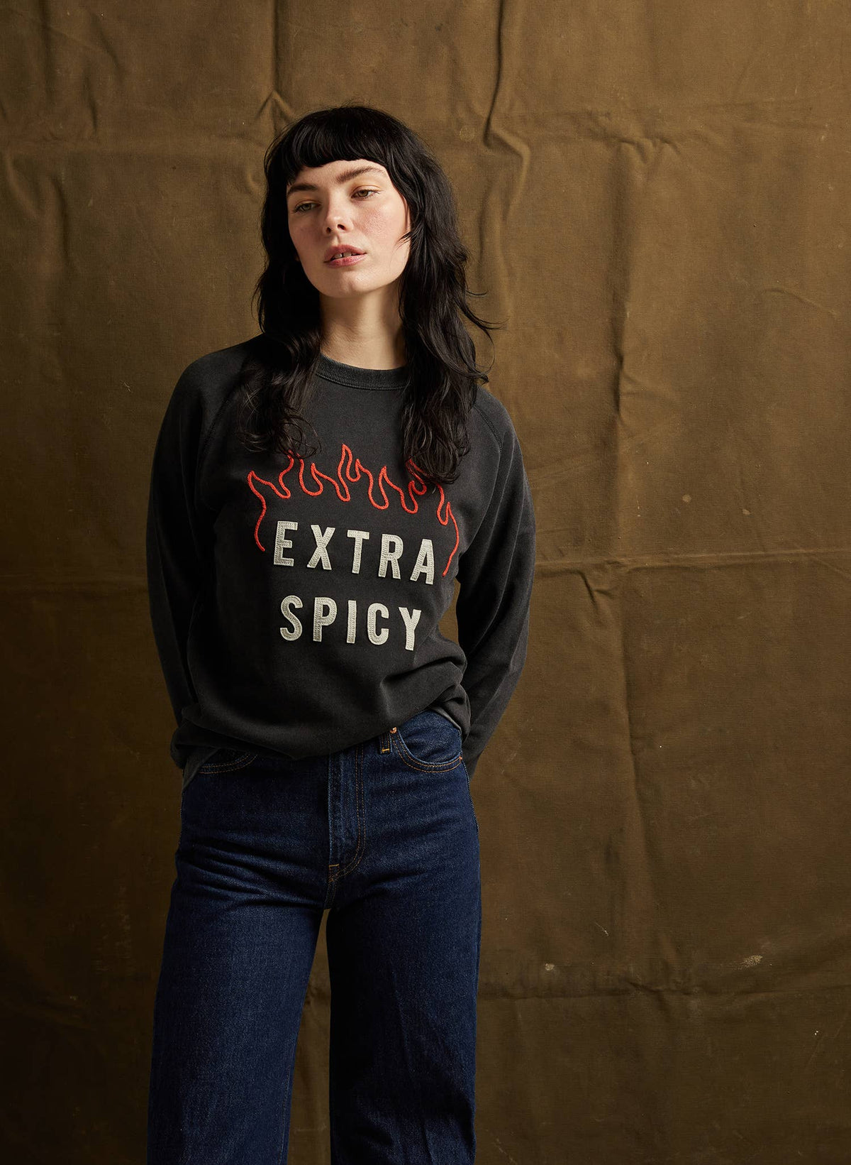 Pyknic - Extra Spicy Chainstitch & Felt Crewneck Sweatshirt