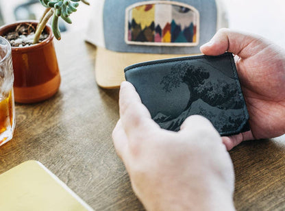 backerton - Praying Skeleton - Printmaker Leather Wallet