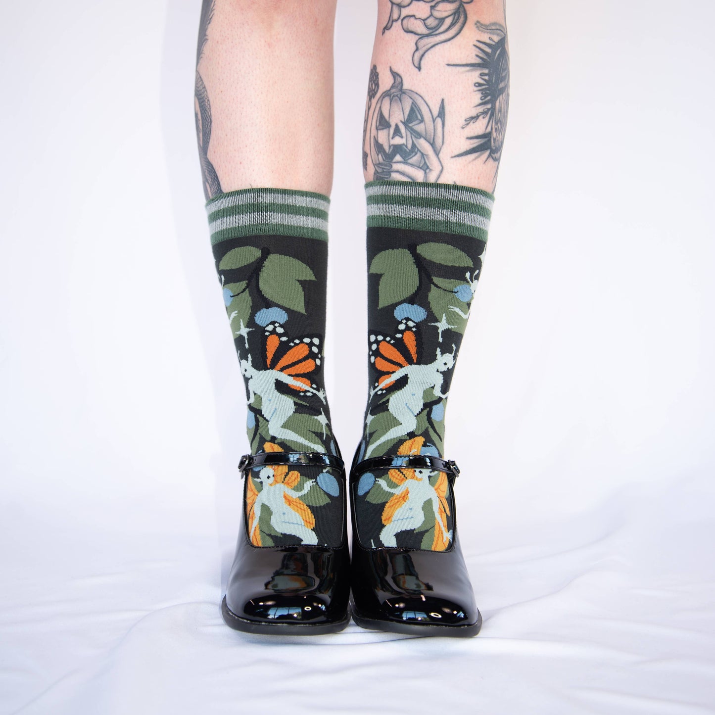 FootClothes LLC - Fanciful Fairies Crew Socks