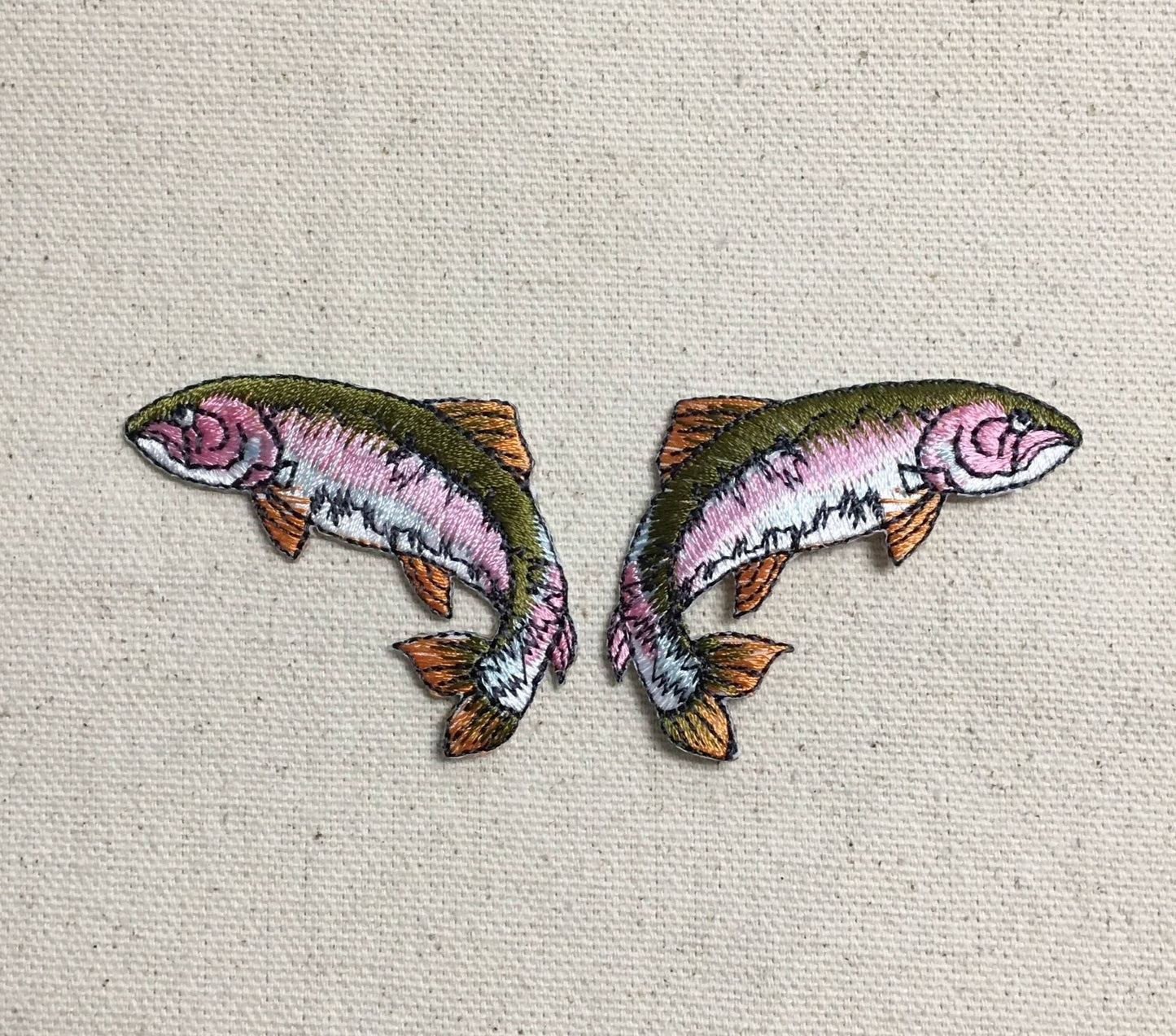 Wholesale Applique - Natural Fish - Rainbow Trout, Iron on Patch