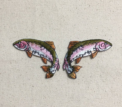 Wholesale Applique - Natural Fish - Rainbow Trout, Iron on Patch
