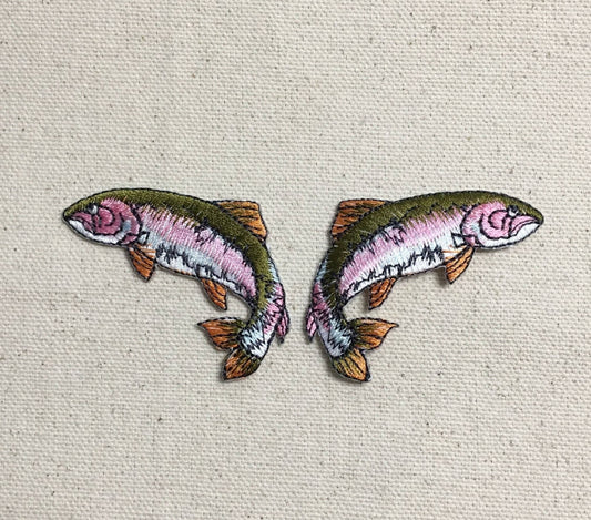 Wholesale Applique - Natural Fish - Rainbow Trout, Iron on Patch