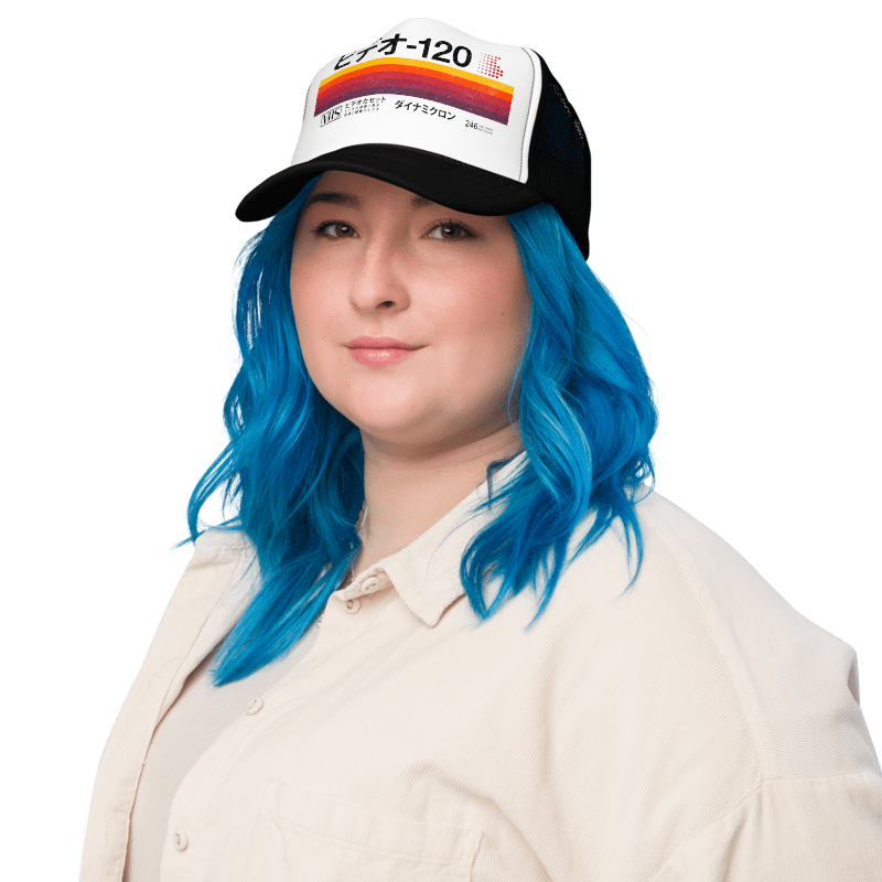 RETRO VHS JAPANESE VIDEO TAPE TRUCKER HAT