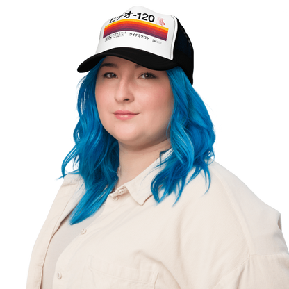 RETRO VHS JAPANESE VIDEO TAPE TRUCKER HAT