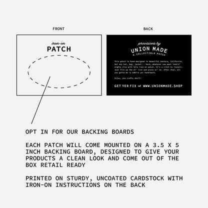 Union Made - Large Mouth Bass Fish - Iron on Patch