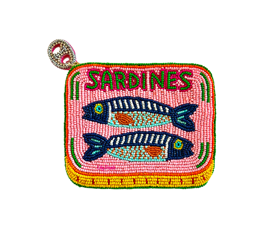 Lily Posh - Beaded Sardines Coin Purse Lily Posh, Seed Bead Coin Pouch