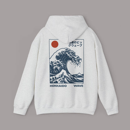 Hokkaido Wave Retro Japanese Hoodie