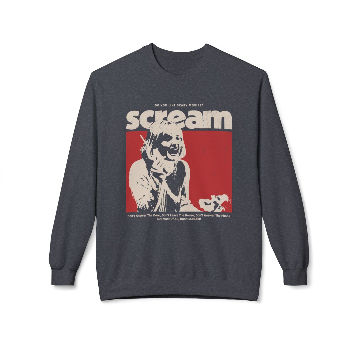 Scream Vintage Horror Sweatshirt — Retro Distressed Graphic Crewneck