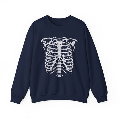 Skeleton Ribcage Retro Crewneck Sweatshirt