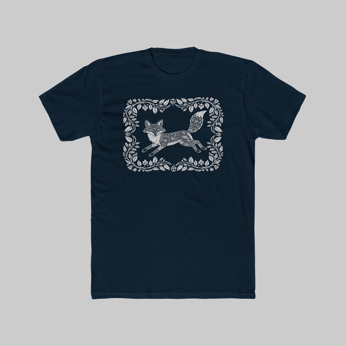 Vintage Floral Frame Fox Illustration Tee - Only on Faire!
